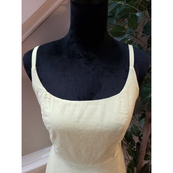 Old Navy Sheath Dress Women's Medium Tall Yellow Scoop Neck Sleeveless Pullover - Picture 12 of 13